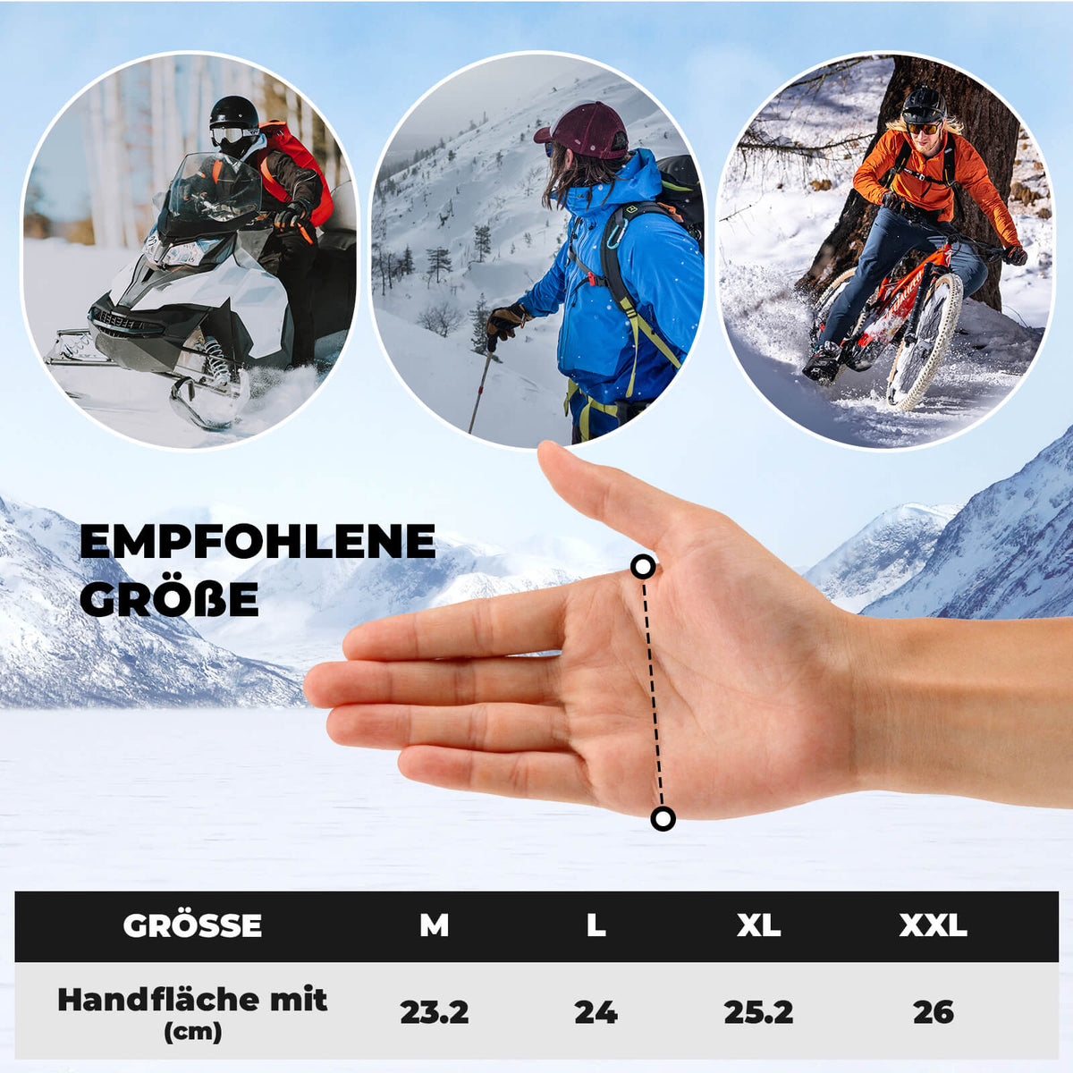 ROCKBROS Winter Fiets Handschoenen Touchscreen Warm Winddicht