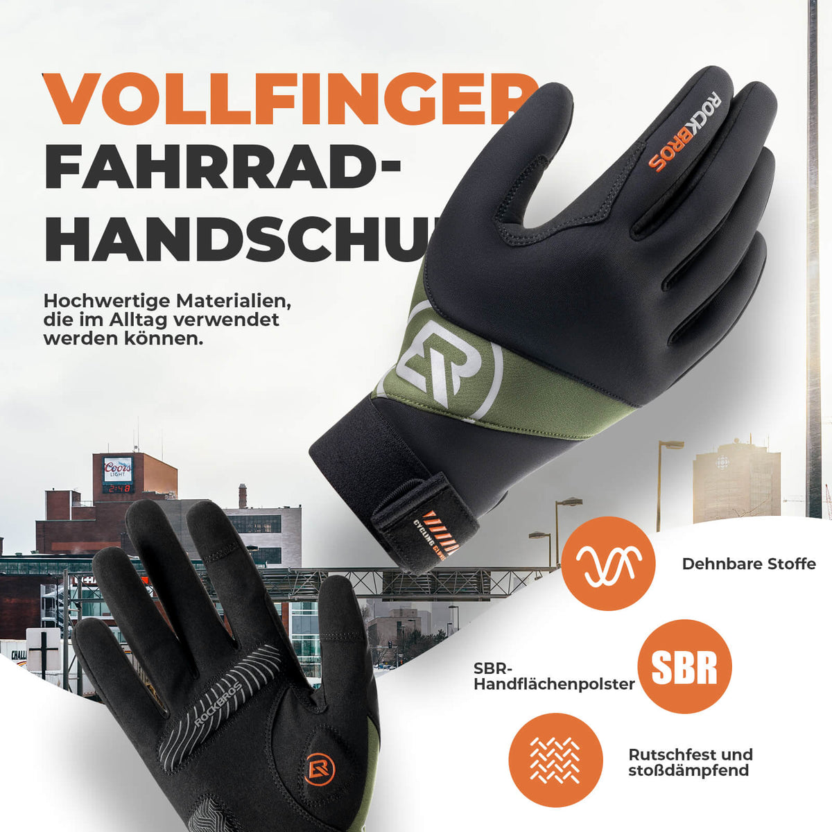 ROCKBROS Herfst Fietshandschoenen Touchscreen-compatibel