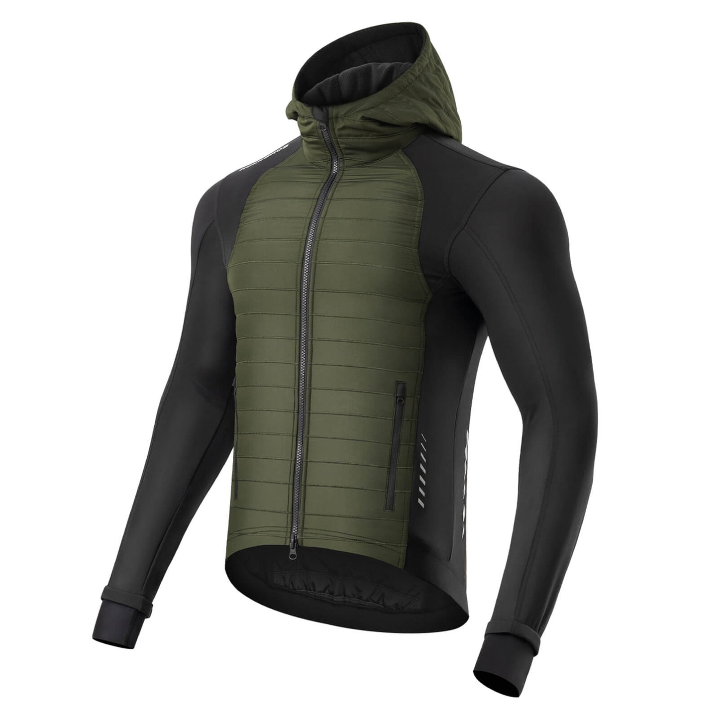 Winterfietsjas voor heren, winddichte thermische softshelljas met capuchon, ROCKBROS