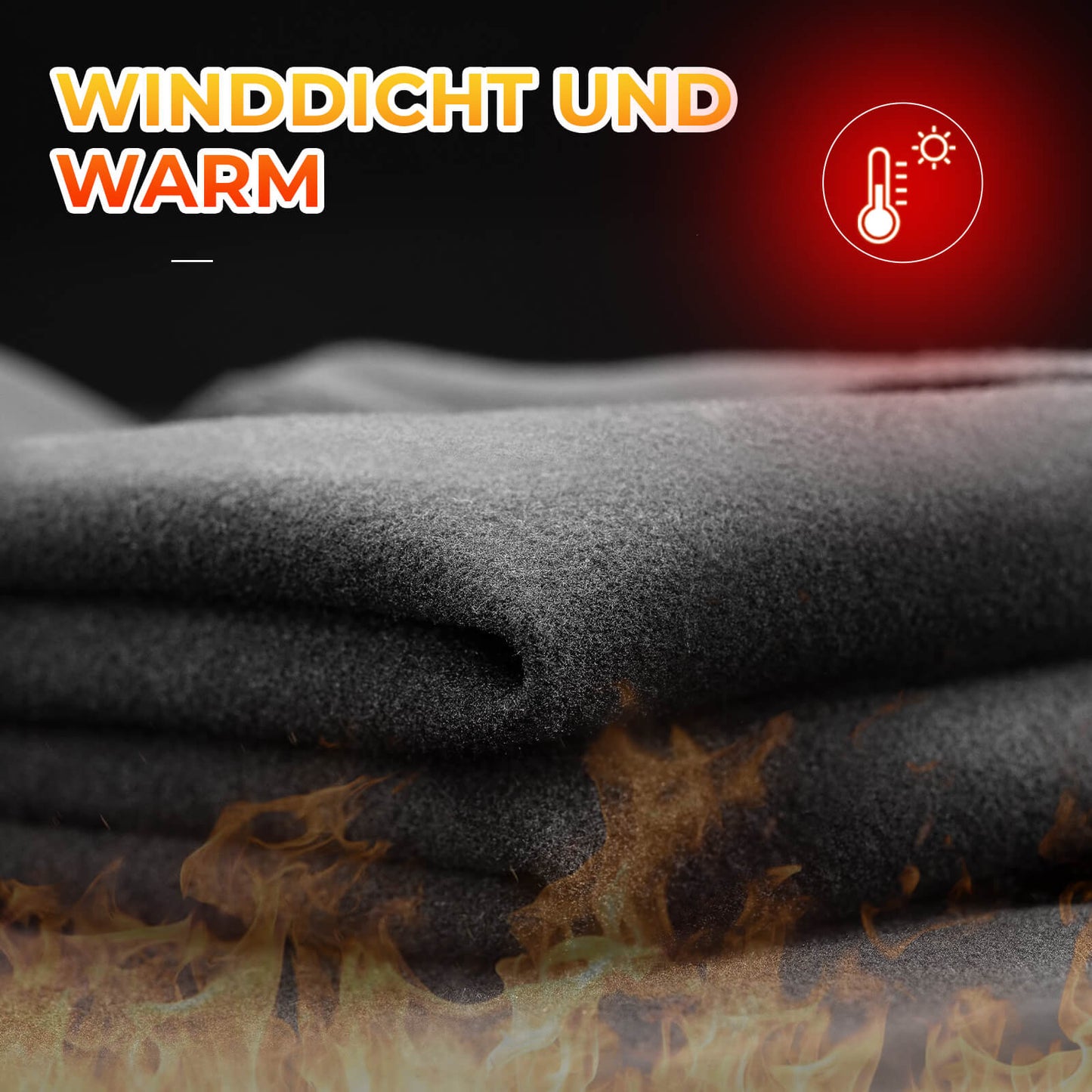 Winterfietsjas voor heren, winddichte thermische softshelljas met capuchon, ROCKBROS
