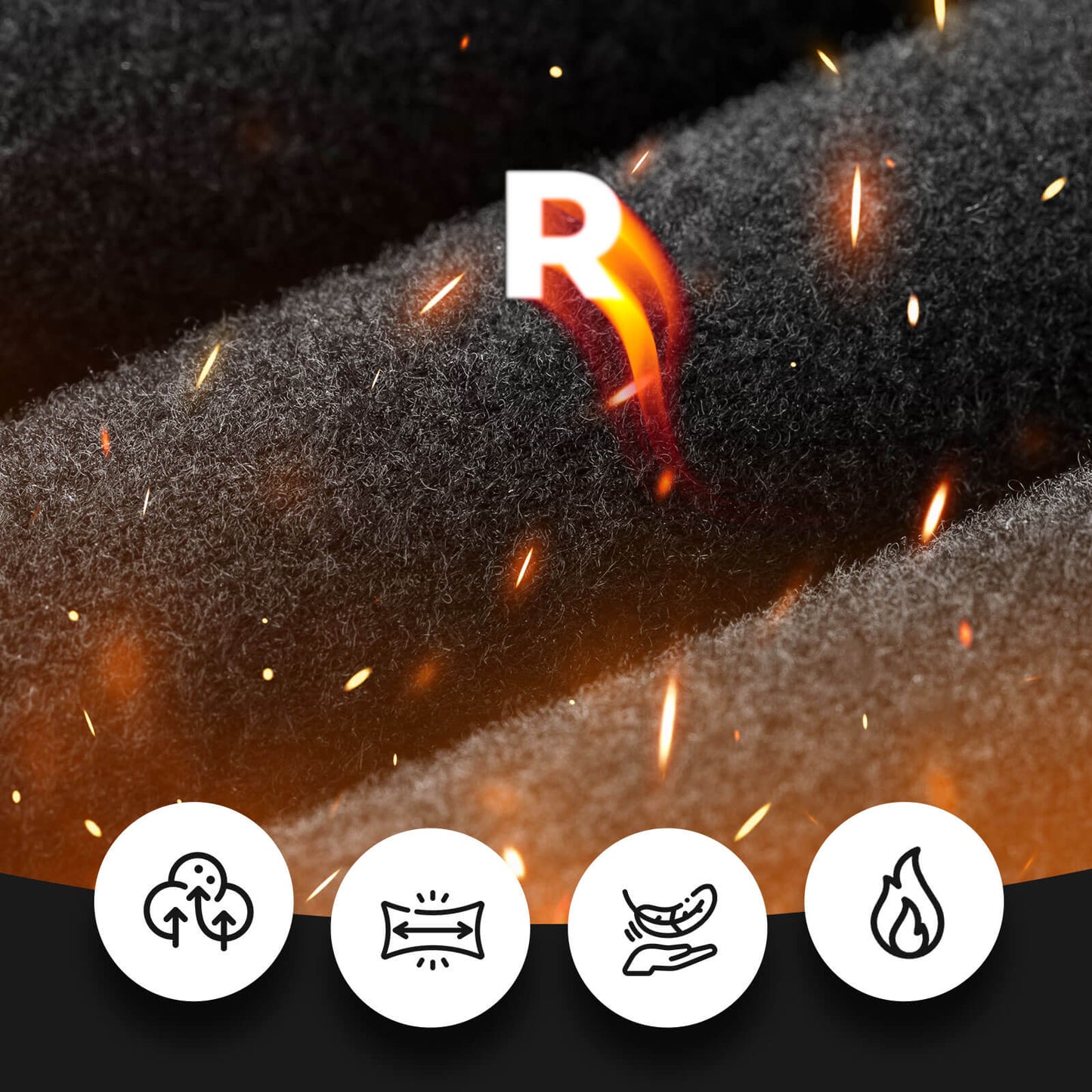 Winterse thermische fietsbroek, fleece compressielegging, 3 zakken, ROCKBROS