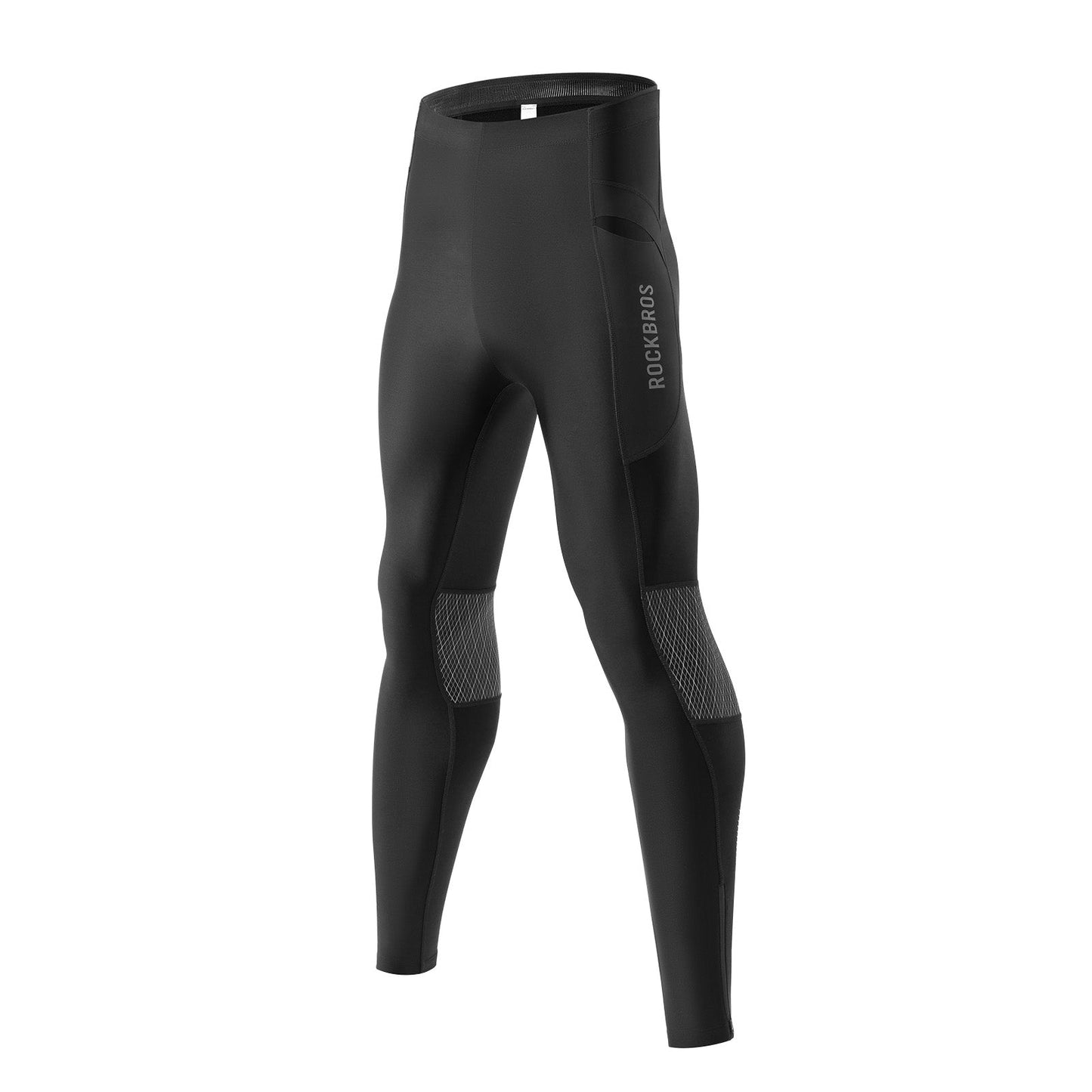 Winterse thermische fietsbroek, fleece compressielegging, 3 zakken, ROCKBROS