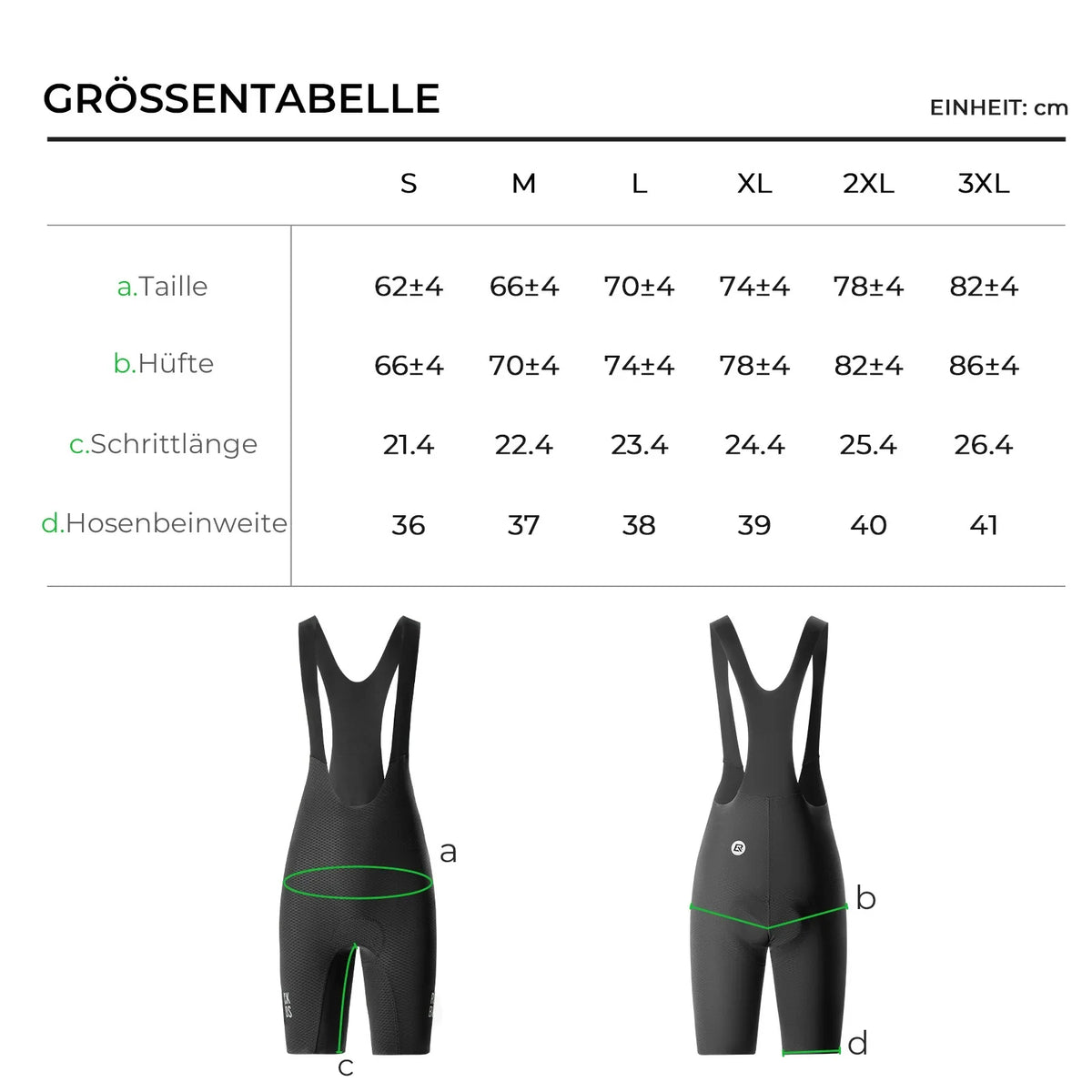 ROCKBROS Fietsbroek Heren Kort Gevoerd met Bretels, Korte Fietsbroek Met Reflectoren Zomer
