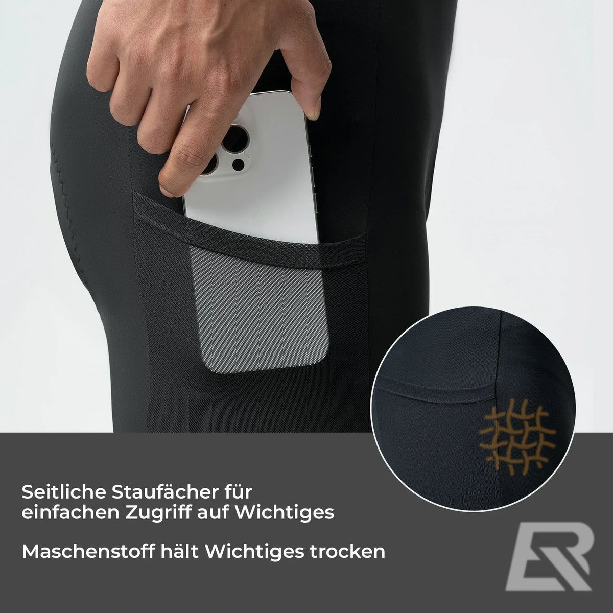 ROCKBROS Fietsbroek Heren Gevoerd, Korte Fietshandschoenenbroek, Bib Shorts met Bretels, Wielrenner Broek met Bretels