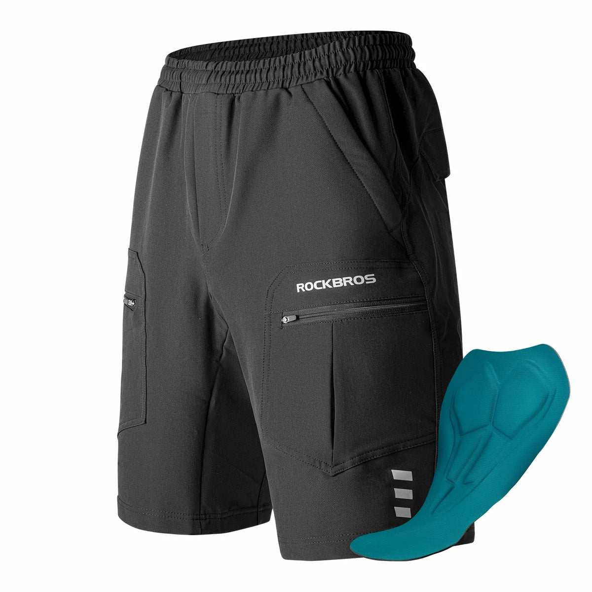 ROCKBROS Fietsbroek Heren Gevoerde Fietsbroek met Zitkussen 4D