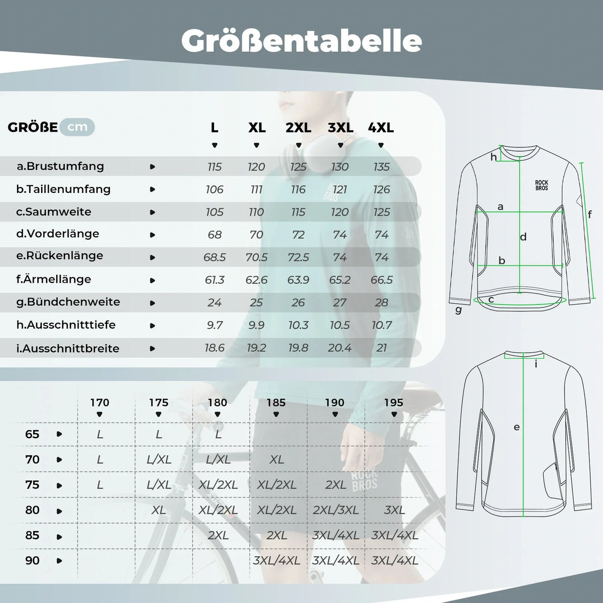 ROCKBROS Fietsshirt Wielershirt Langarm Heren