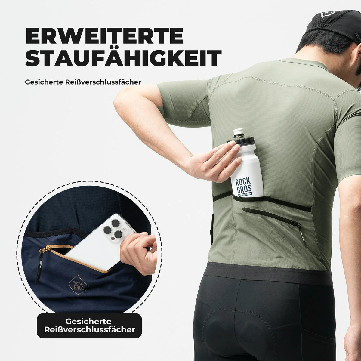 ROCKBROS Fietstrui Korte Mouw Heren, Ademend snel drogend racefiets trui