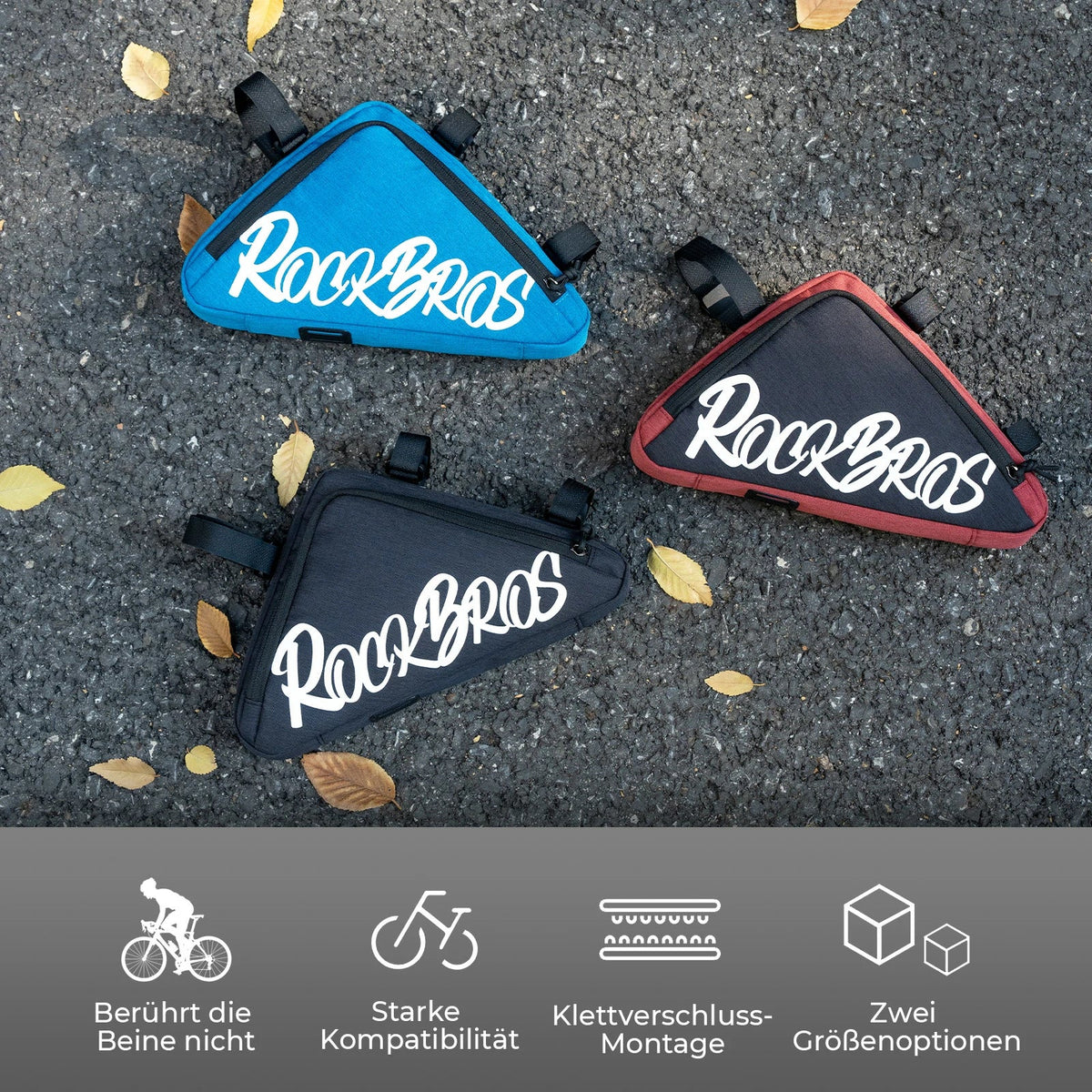 ROCKBROS Frametas Fiets Driehoekstas 0.8L–1.4L