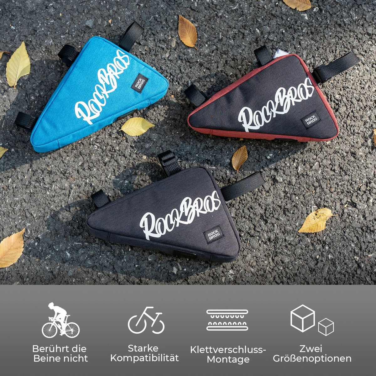 ROCKBROS Frametas Fiets Driehoekstas 0.8L–1.4L
