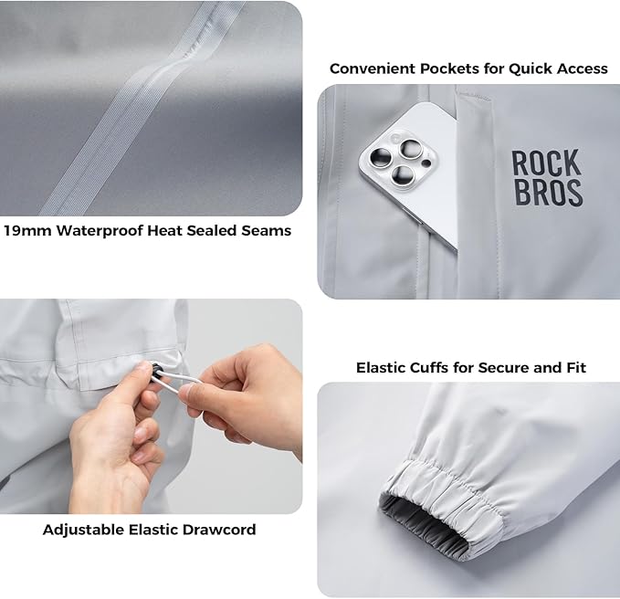ROCKBROS Regenjas Waterdicht Ademend Regenencape Regenjas Windjas