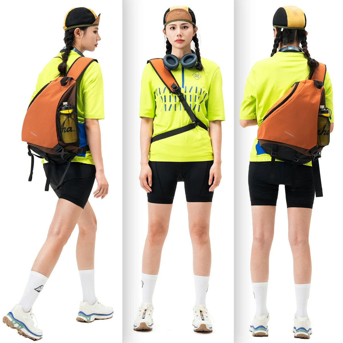 ROCKBROS Sling Bag Groot, Sling Rugzak met Magnetische Sluiting, Crossbody-tas