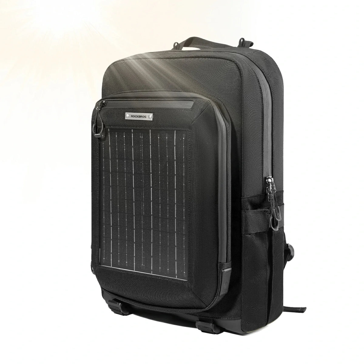 ROCKBROS Zonnestralenrugzak Solar Rugzak 20L met Flexibel Afneembaar 10V 14W