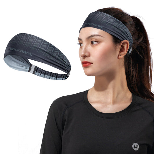 ROCKBROS Sport Hoofdbanden Wicking Zweetband Voorhoofd Elastisch Antislip Haarband