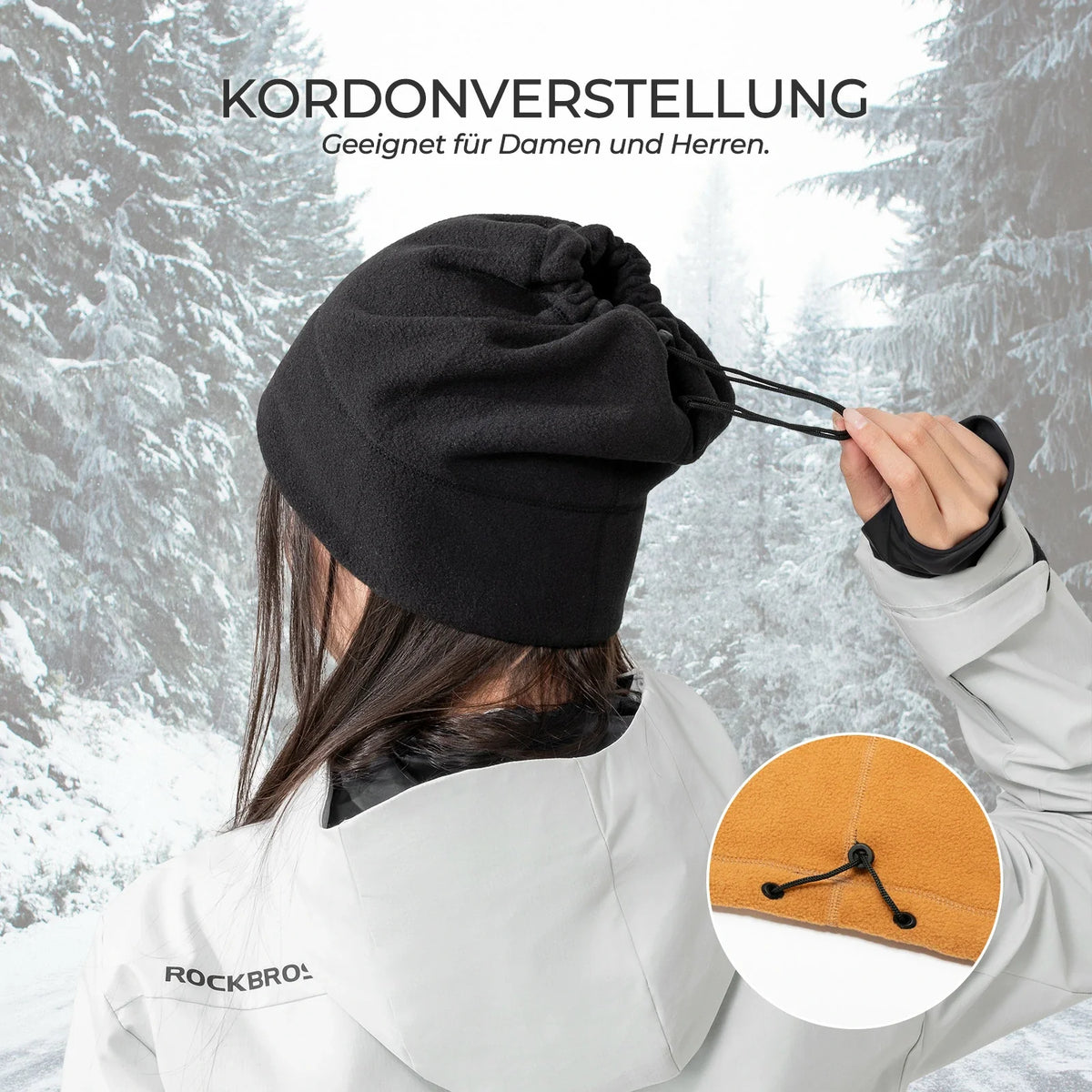 ROCKBROS Winter Tuberndoek Fleece Halswarmer, Winddicht Multifunctioniedoek