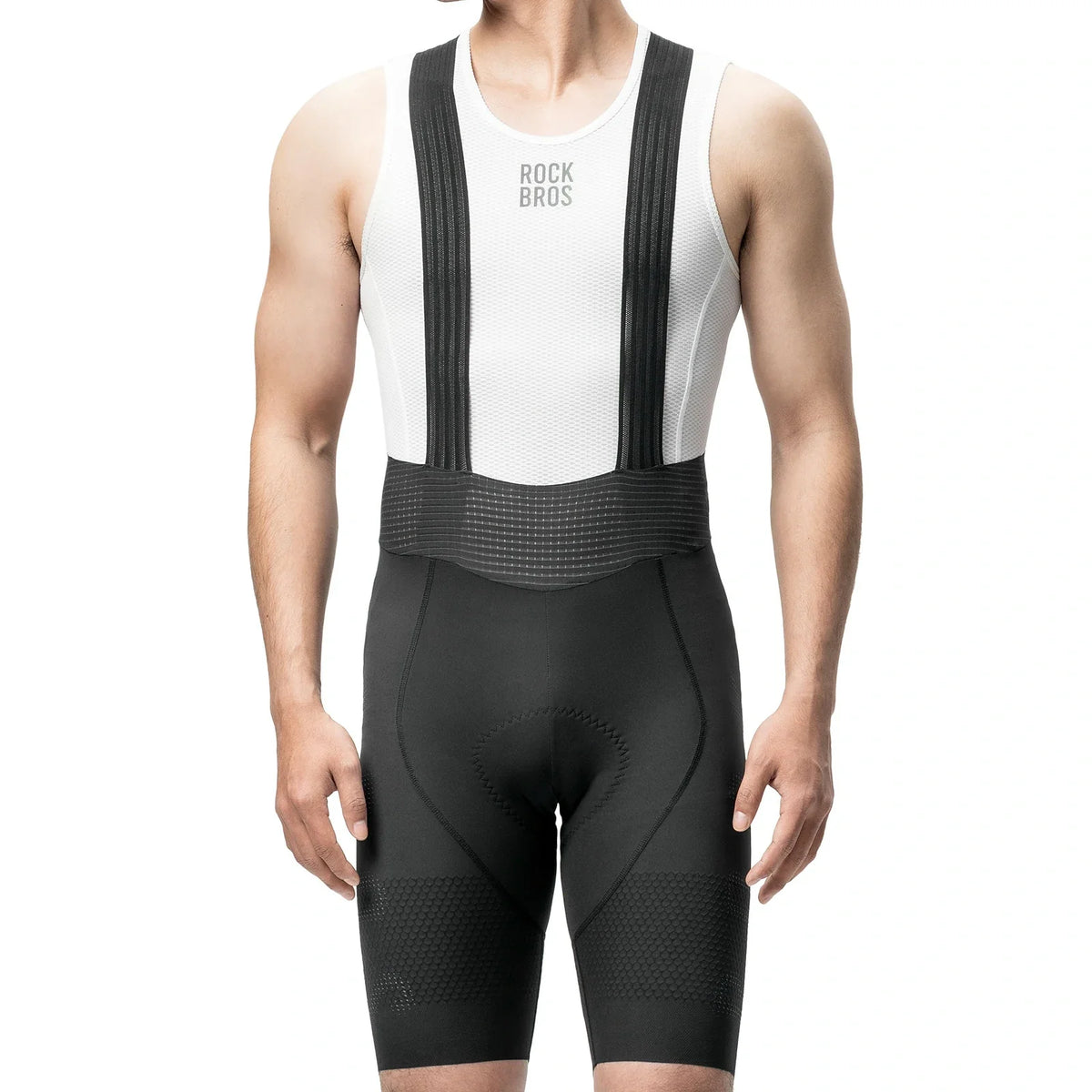 ROCKBROS Fietsherenbroek met riemen met elastisch 4D ergonomisch zitkussen