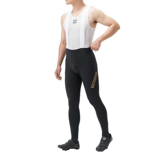 ROCKBROS Fietsbroek met Bretellen Heren Gevoerd, Ademend Snel Droog