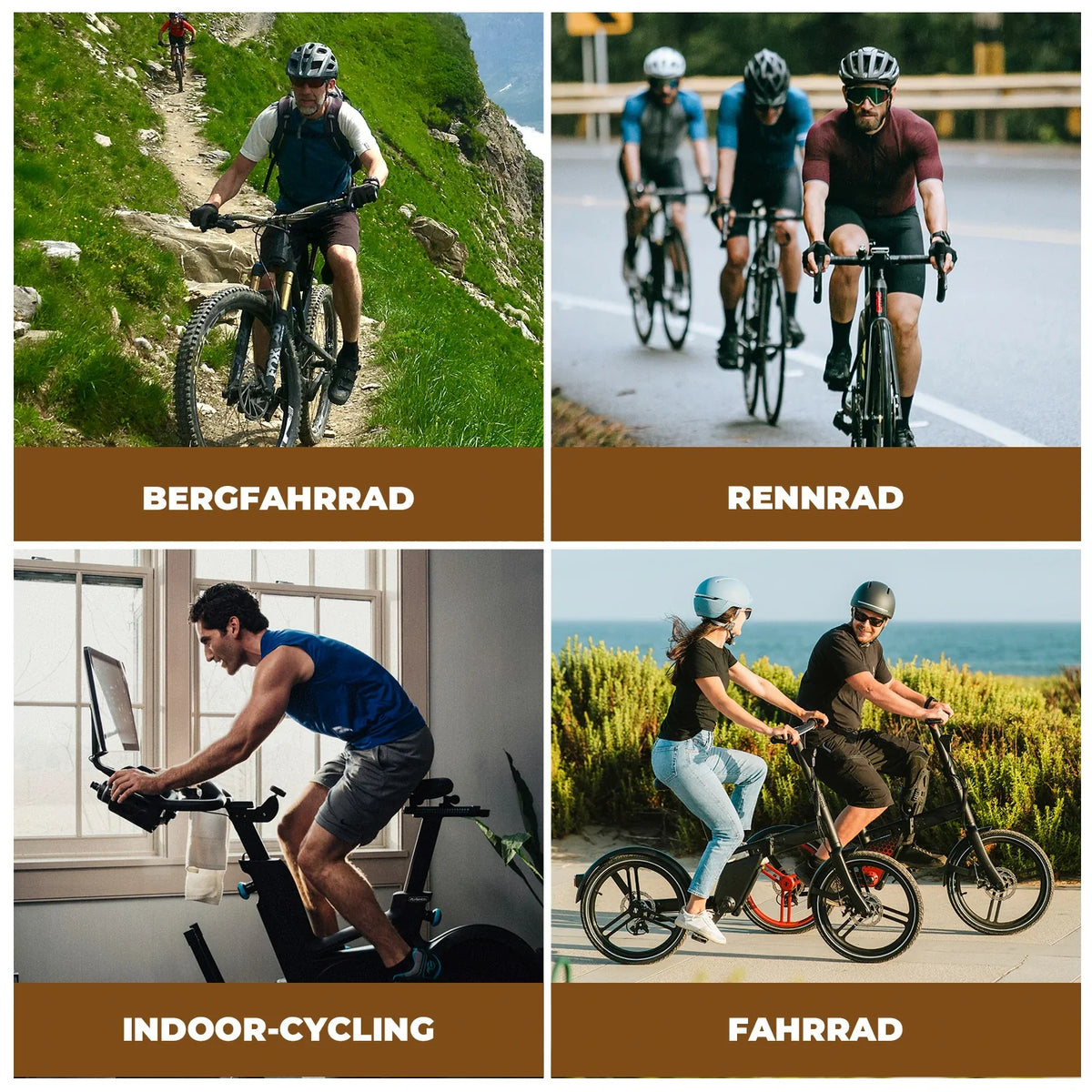 ROCKBROS Fietsbroek met Bretellen Heren Gevoerd, Ademend Snel Droog