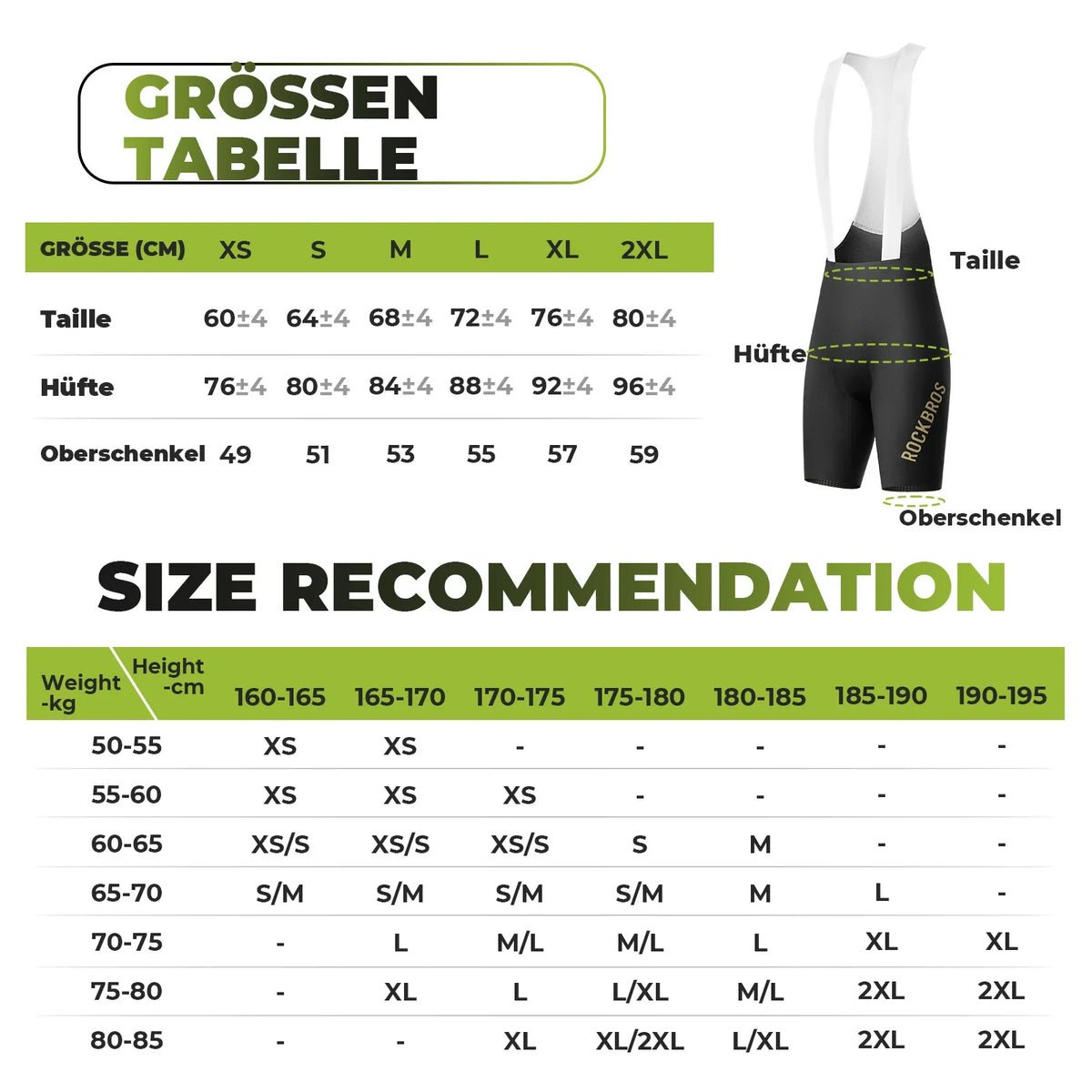 ROCKBROS Bibshort Fietshoes met Zitkussen Heren, Naadloos Ademend