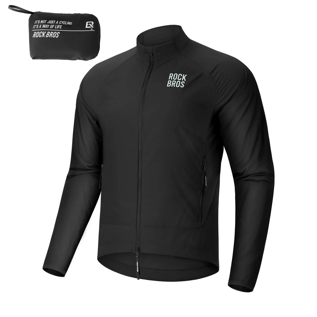 ROCKBROS Winddichte Fietjas, Licht Ademend Snel Droog Windbreaker, Opvouwbaar