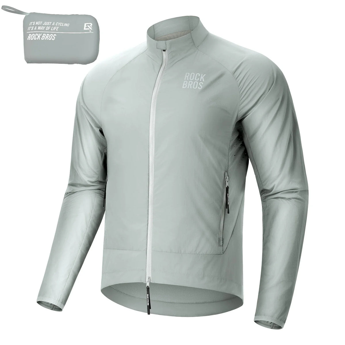 ROCKBROS Winddichte Fietjas, Licht Ademend Snel Droog Windbreaker, Opvouwbaar
