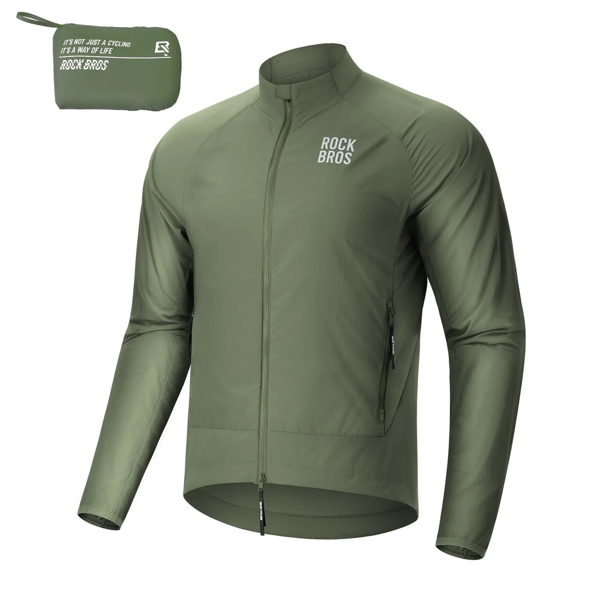 ROCKBROS Winddichte Fietjas, Licht Ademend Snel Droog Windbreaker, Opvouwbaar