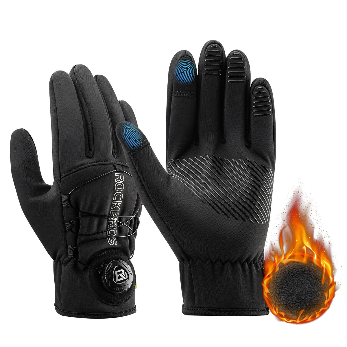 ROCKBROS Winter Fietshandschoenen Touchscreen - Thermisch gevoerd & Reflex