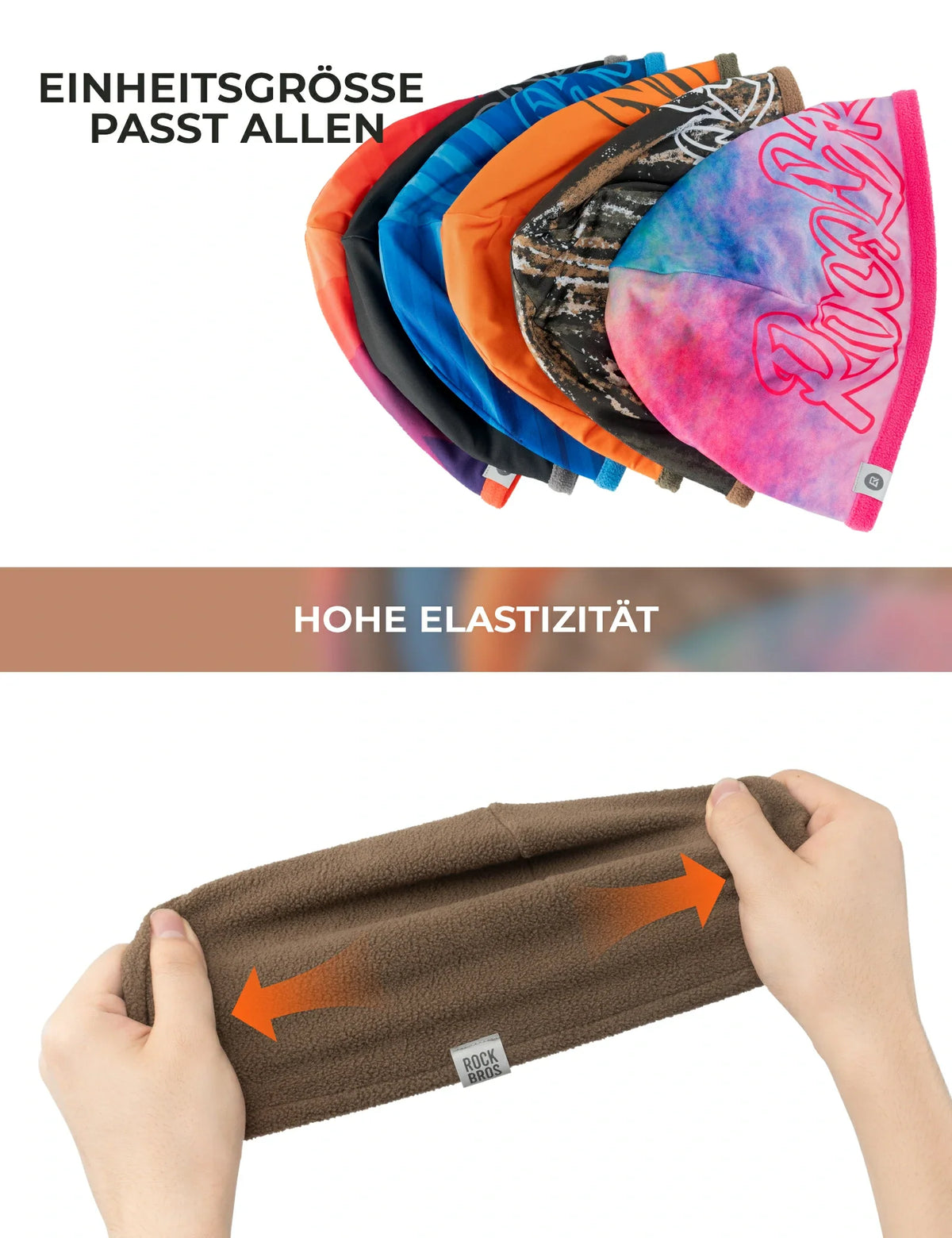 ROCKBROS Keerbare thermo-muts (2-in-1) wintermuts met oorbescherming