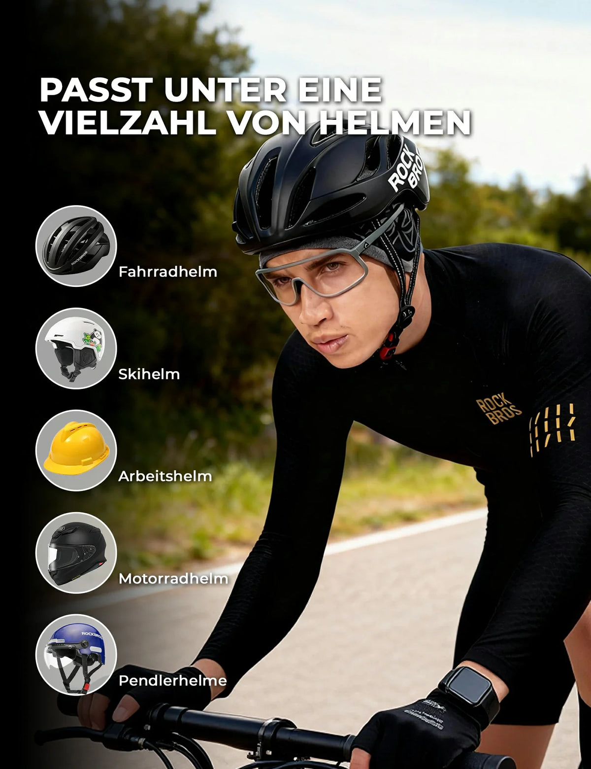 ROCKBROS Keerbare thermo-muts (2-in-1) wintermuts met oorbescherming