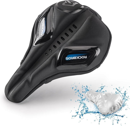Fietszadelhoes met regenbeschermende gelzadelhoes voor MTB racefiets e-bike rood/blauw