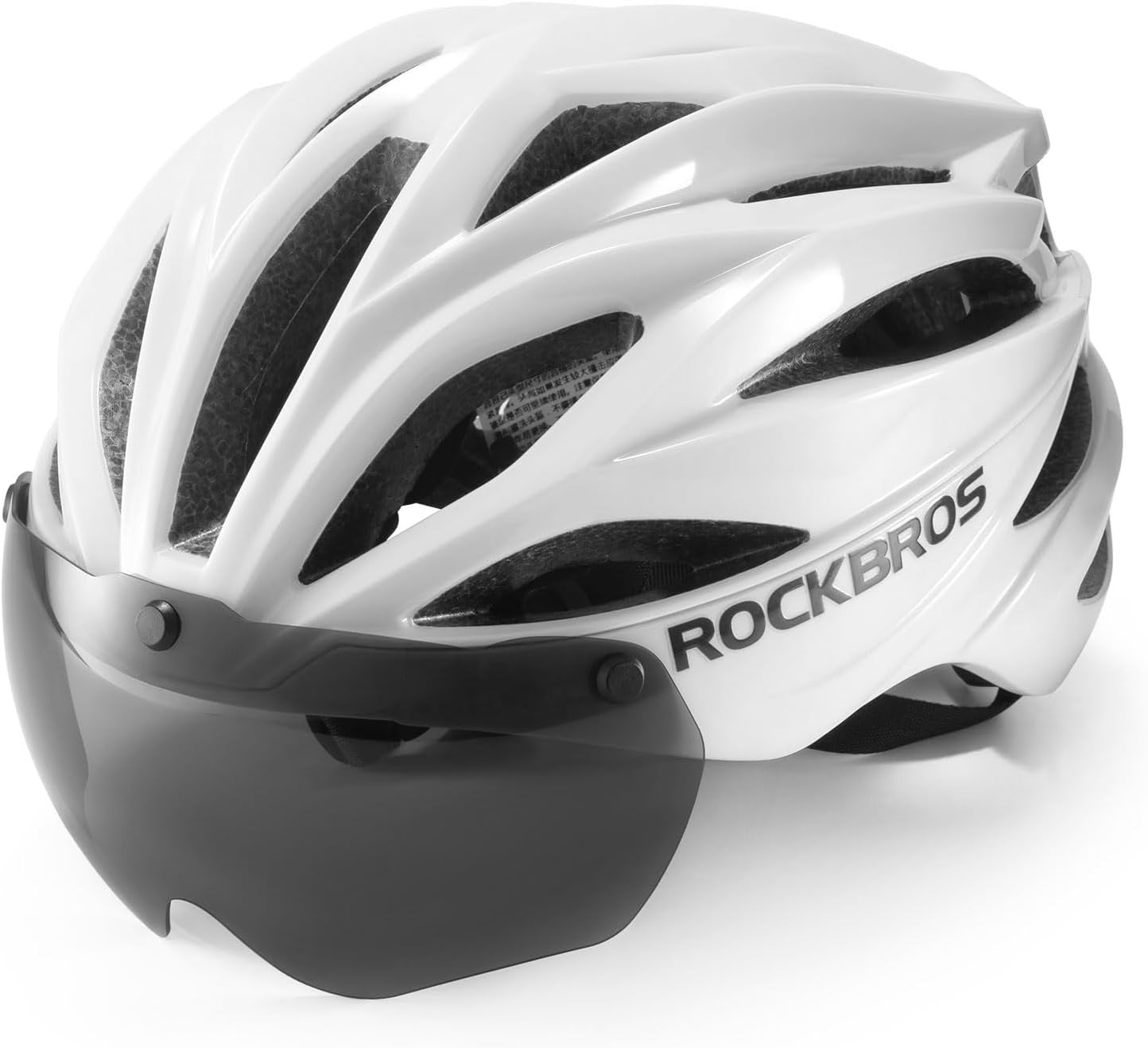 ROCKBROS Fietshelm voor volwassenen met vizier Magnetisch afneembaar Ademend Verstelbaar voor heren en dames 58-62 cm