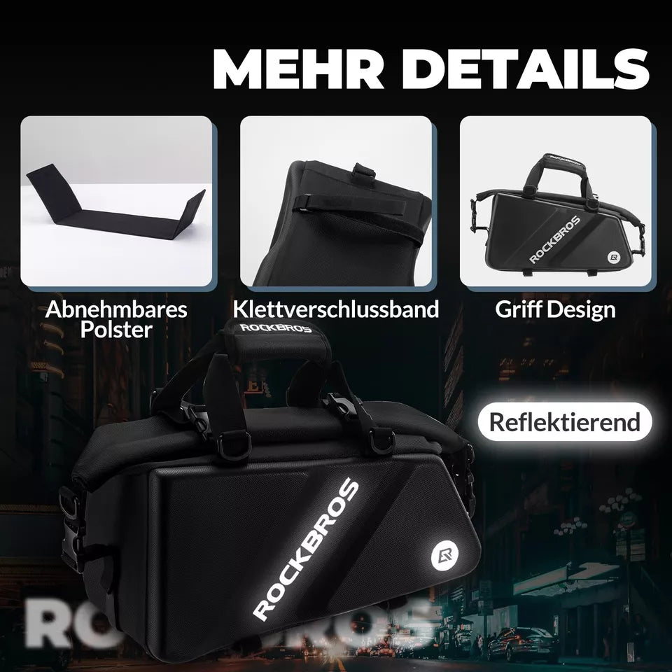 ROCKBROS bagagetas fiets achterwieltassen 11,6L zadeltas bagagerek -