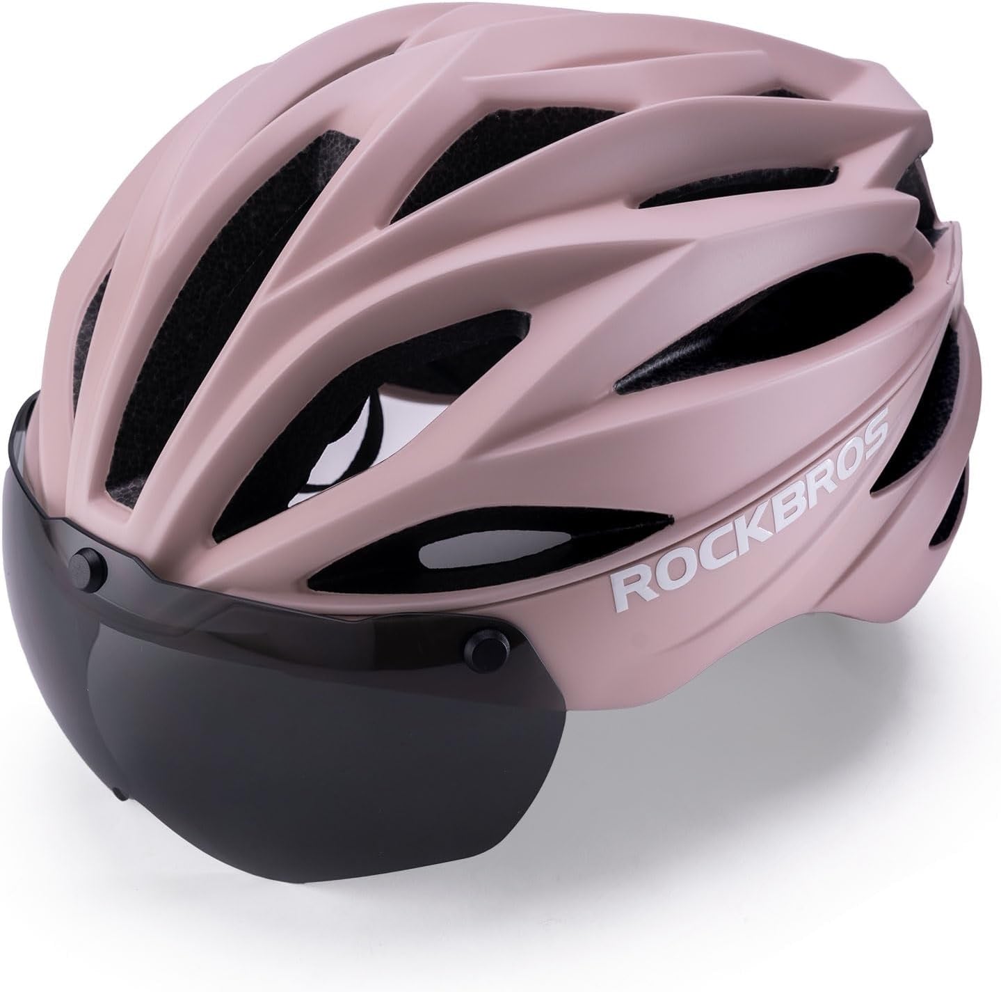 ROCKBROS Fietshelm voor volwassenen met vizier Magnetisch afneembaar Ademend Verstelbaar voor heren en dames 58-62 cm