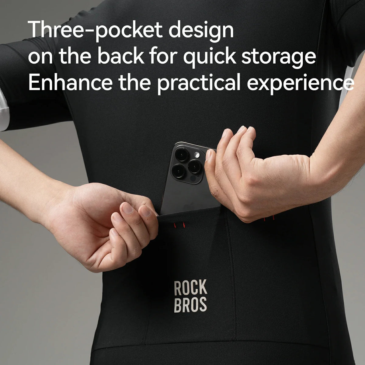 ROCKBROS Heren Fietstrui Korte Mouw in Colorblock-Design