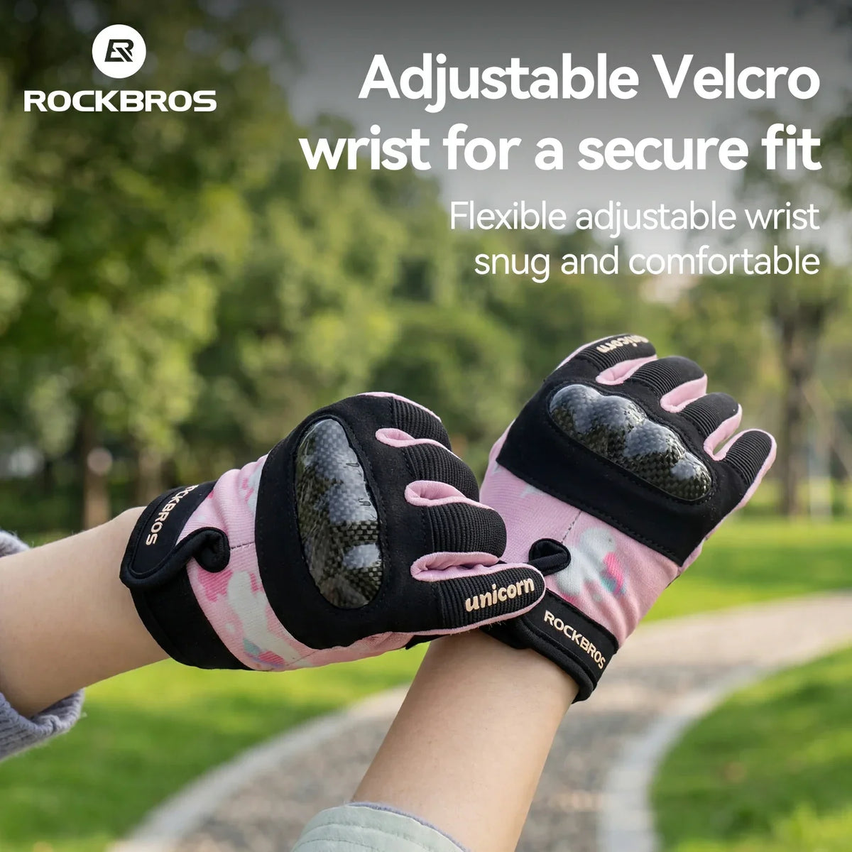 ROCKBROS Kinder fietshandschoenen met hele vingers en Hard Shell bescherming