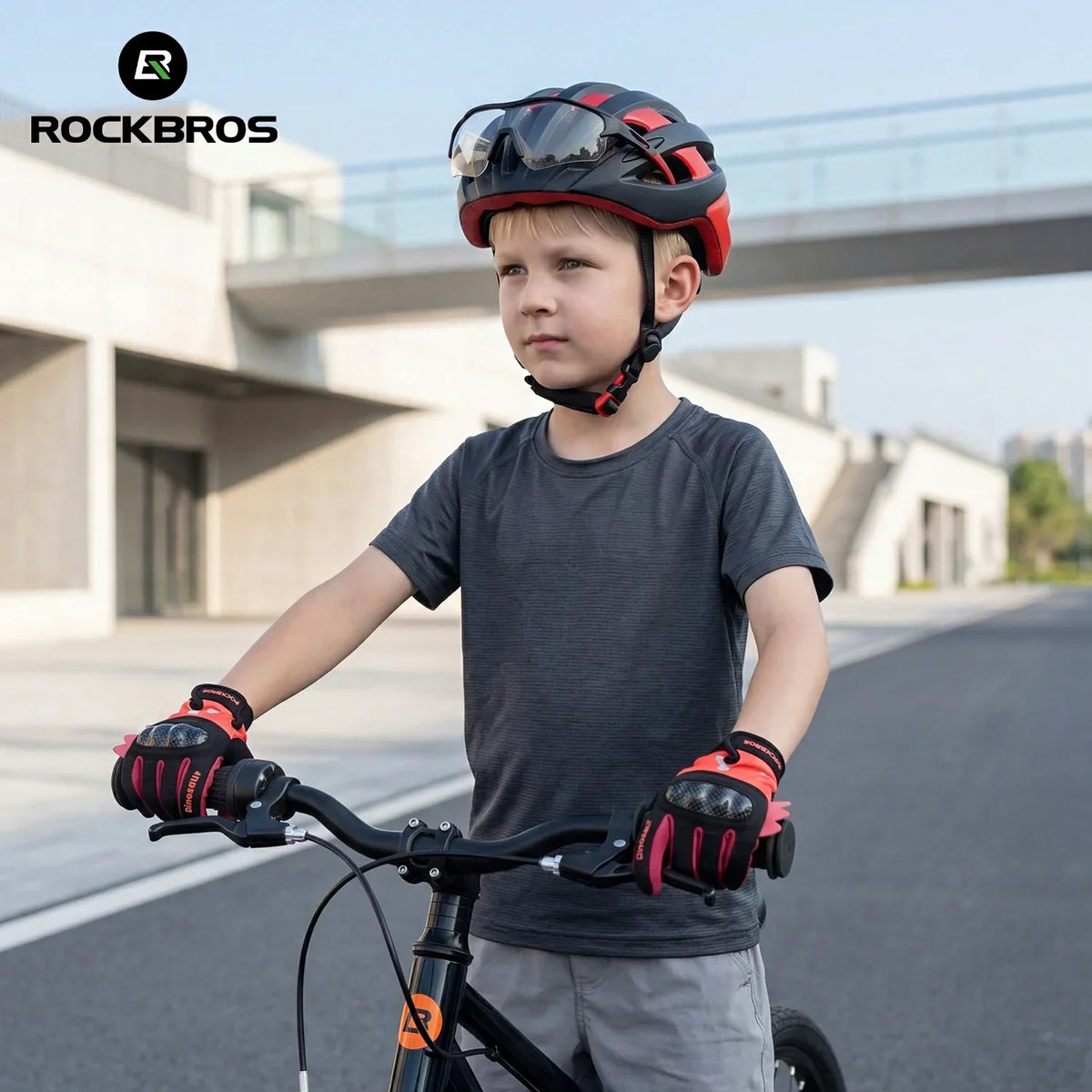 ROCKBROS Kinder fietshandschoenen met hele vingers en Hard Shell bescherming