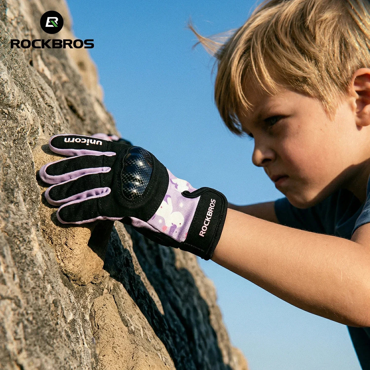 ROCKBROS Kinder fietshandschoenen met hele vingers en Hard Shell bescherming