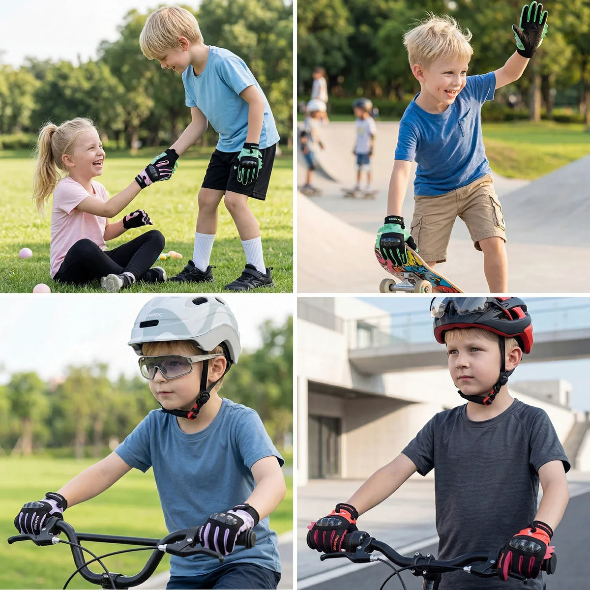 ROCKBROS Kinder fietshandschoenen met hele vingers en Hard Shell bescherming