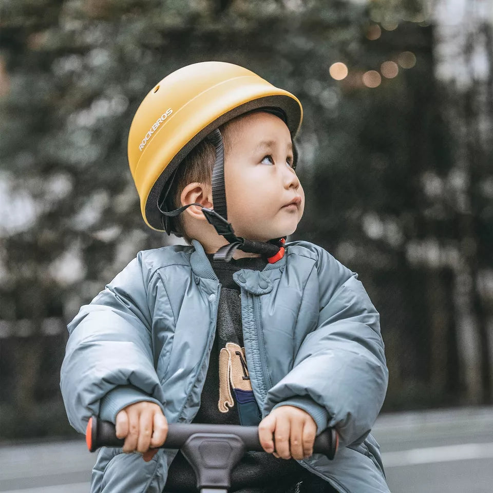 ROCKBROS kinderfietshelm, veiligheidshelm, jeugdsporthelm, kinderhelm voor 48-52 cm