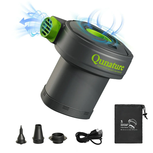Elektrische luchtpomp 2-in-1, oppompen en leeglaten, 2000 mAh oplaadbare Quantum-batterij