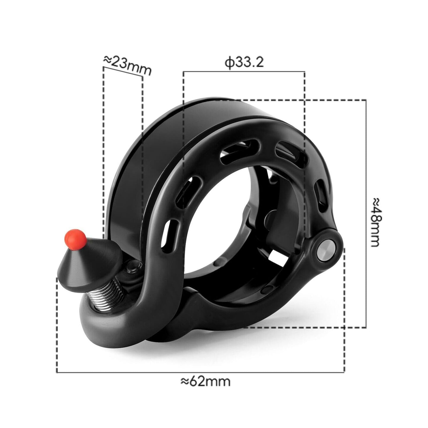 Verborgen fietsbel van 100 dB, waterdicht en roestvrij, ROCKBROS