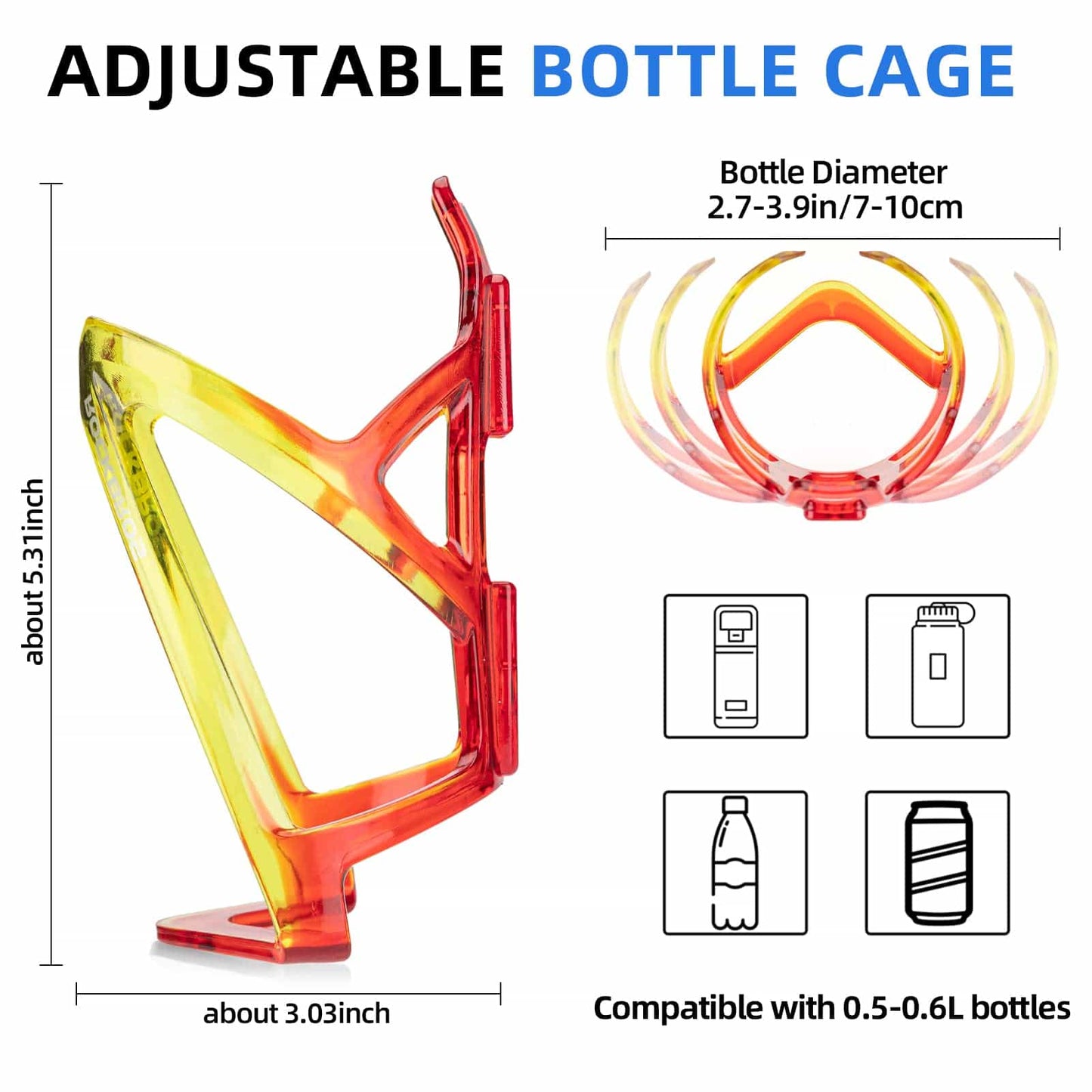 35g Lichtgewicht PC Fietsbidonhouder ROCKBROS
