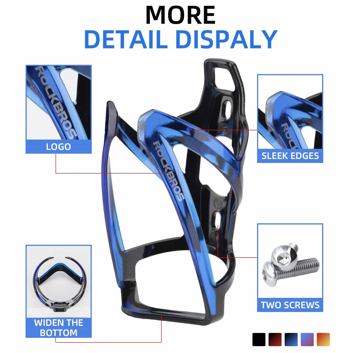 35g Lichtgewicht PC Fietsbidonhouder ROCKBROS