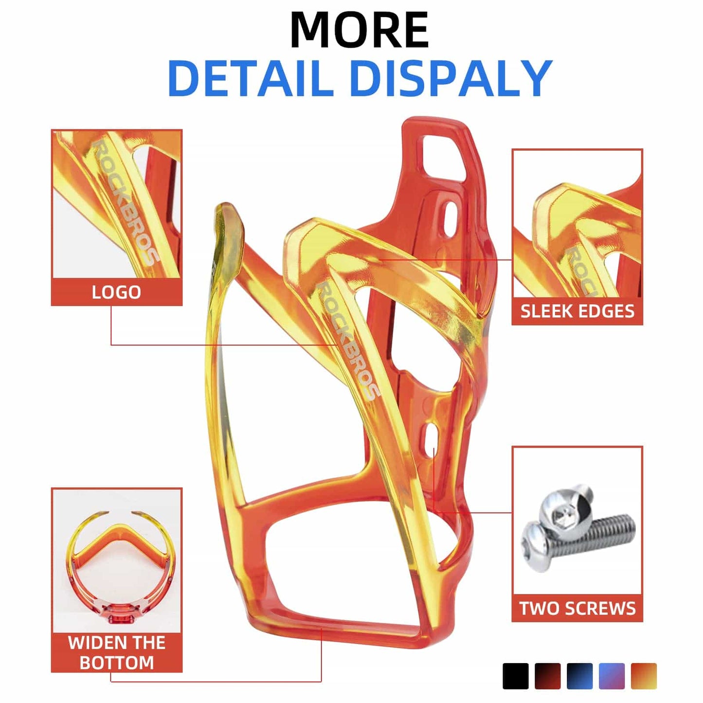 35g Lichtgewicht PC Fietsbidonhouder ROCKBROS