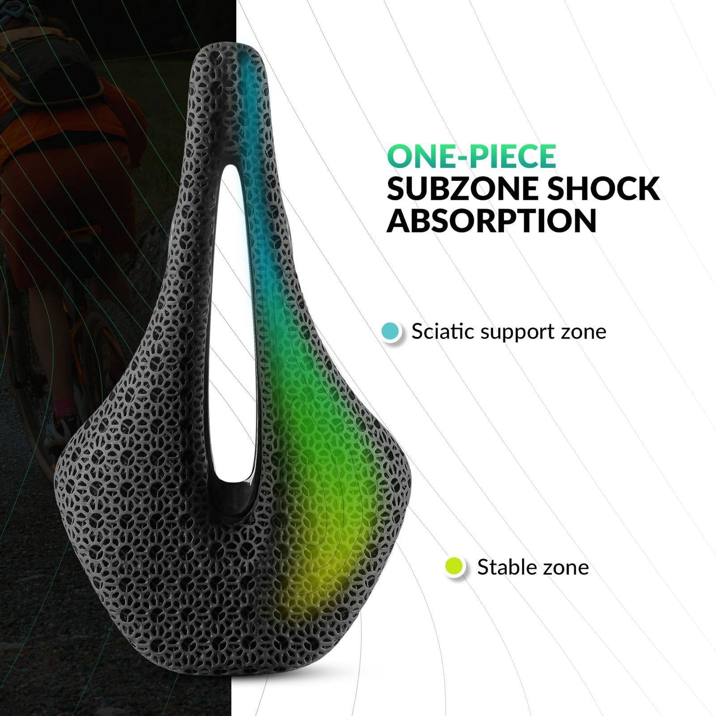 3D-geprint carbon racefietszadel, ultralicht, schokabsorberend, ergonomisch, ROCKBROS