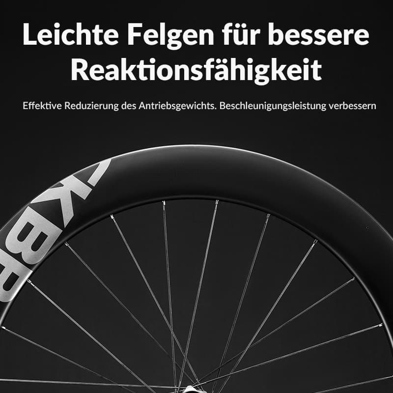 700C carbon wielset met 65 mm schijfrem en steekas voor racefietsen van ROCKBROS