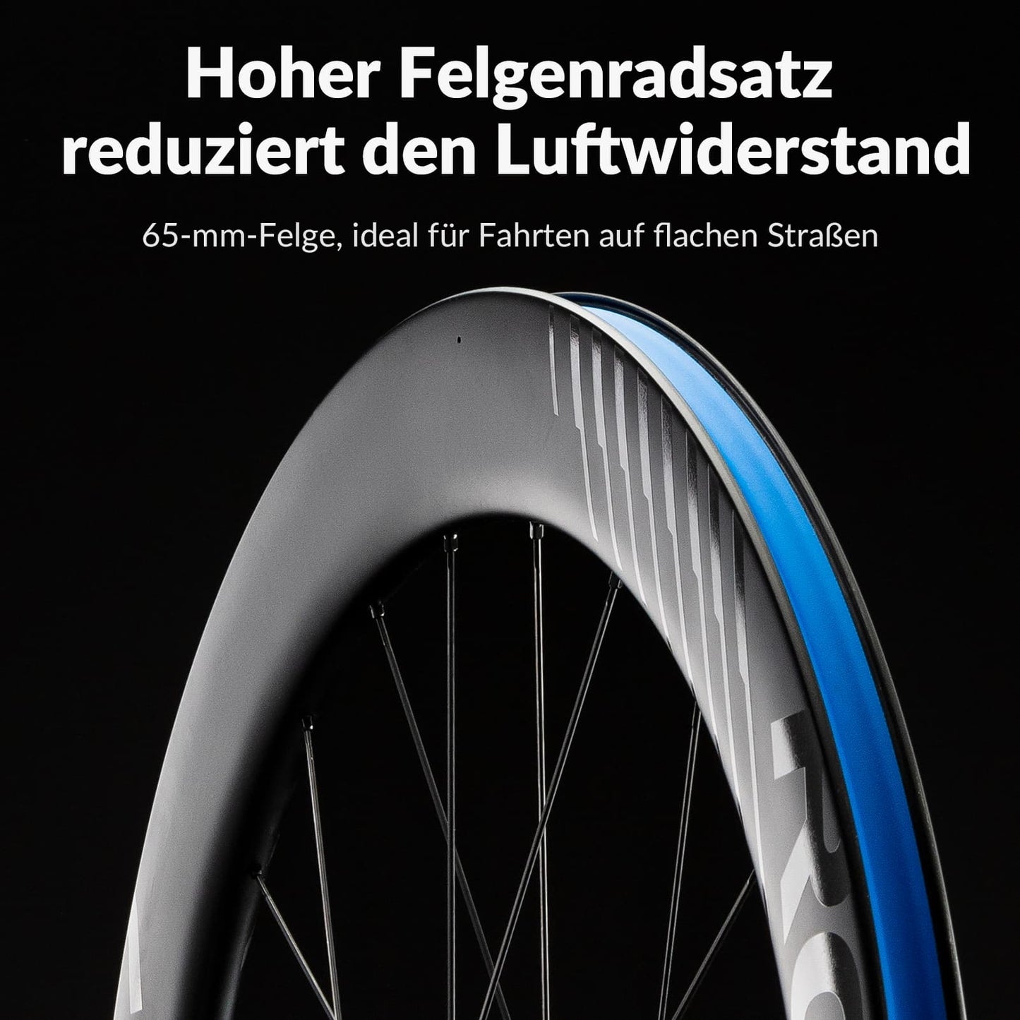 700C carbon wielset met 65 mm schijfrem en steekas voor racefietsen van ROCKBROS
