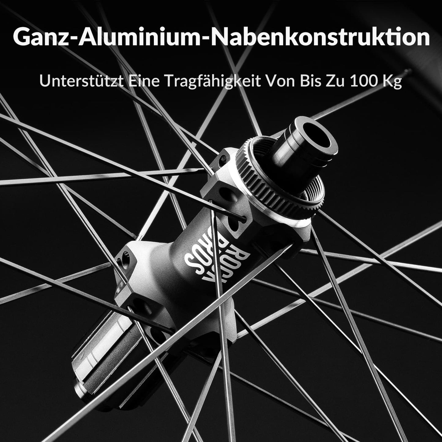 700C carbon wielset met 65 mm schijfrem en steekas voor racefietsen van ROCKBROS