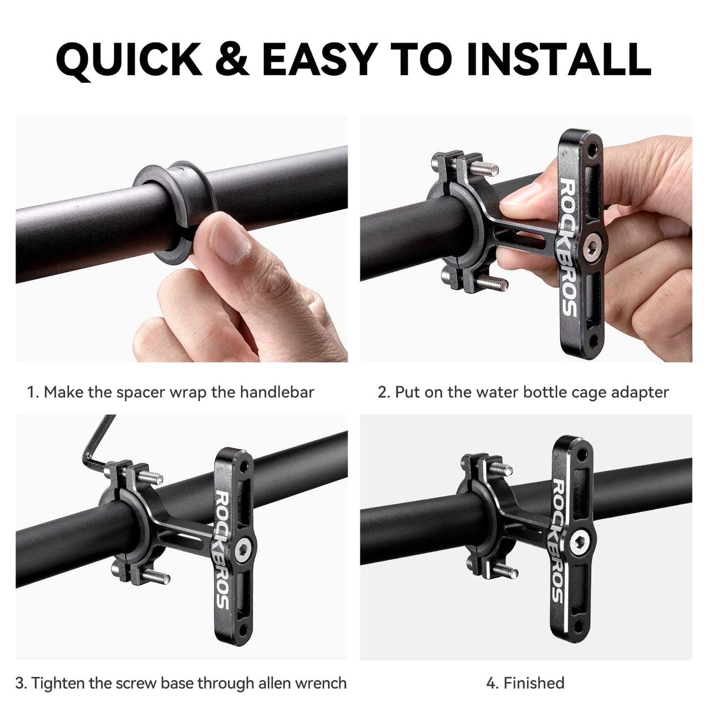 Universele aluminium bidonhouderadapter voor fietsen en motoren van ROCKBROS