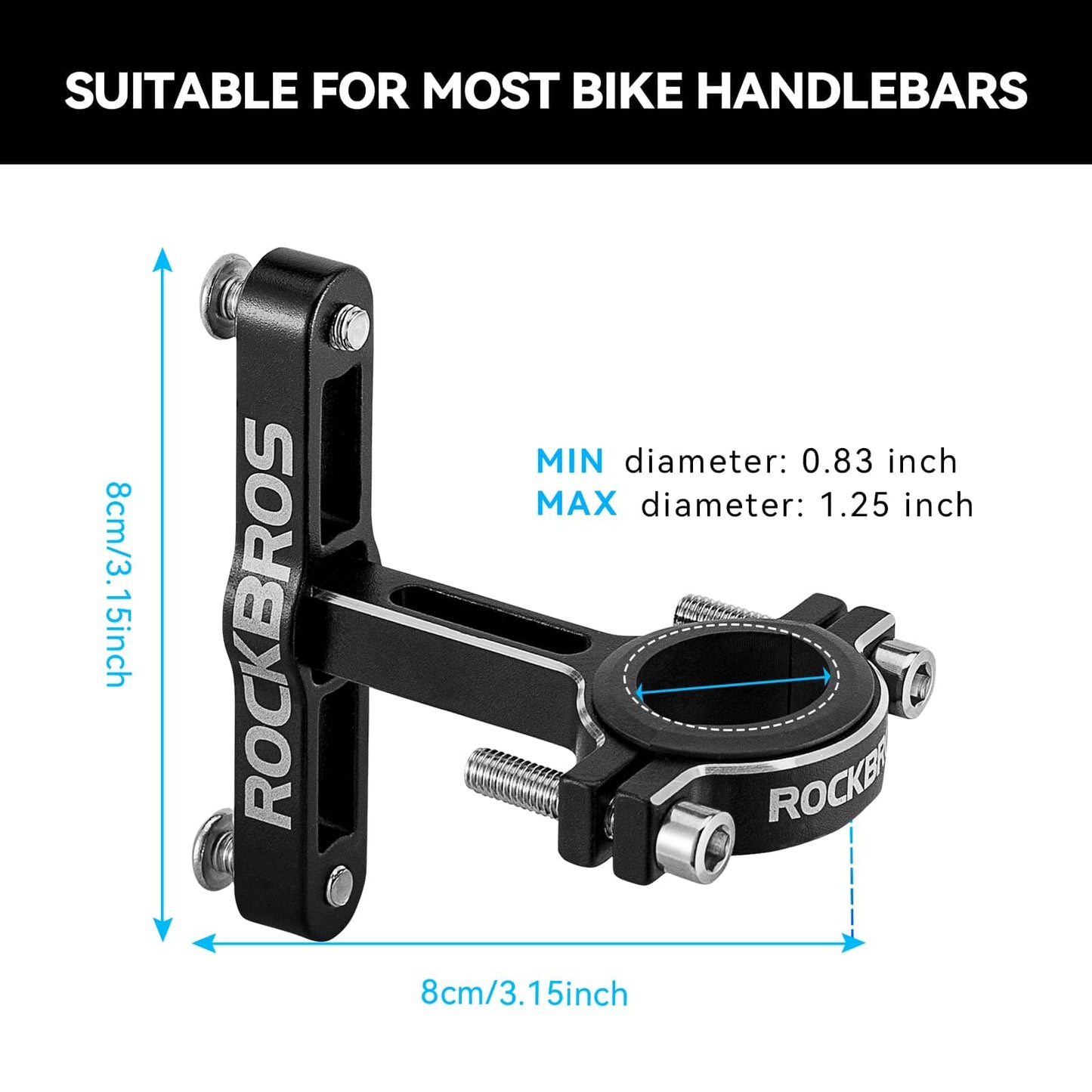 Universele aluminium bidonhouderadapter voor fietsen en motoren van ROCKBROS