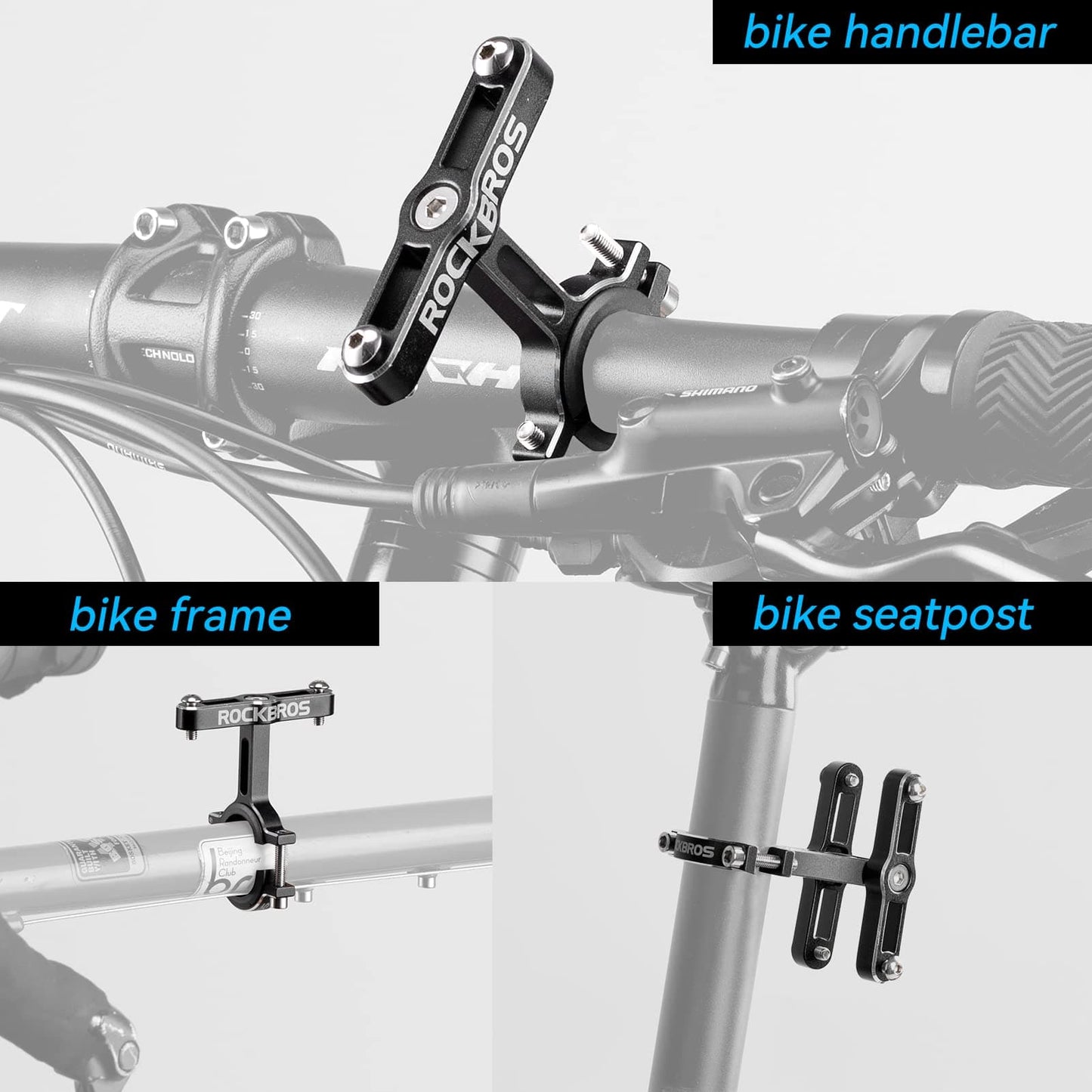 Universele aluminium bidonhouderadapter voor fietsen en motoren van ROCKBROS